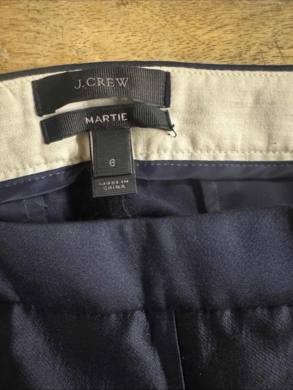 J. Crew Straight-Leg Dress Pants in Navy Blue - Picture 2 of 3